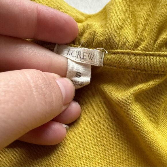 J.Crew | Victoria Ruffle Tissue Cami "Spicy Olive" | Size Small - Picture 4 of 8